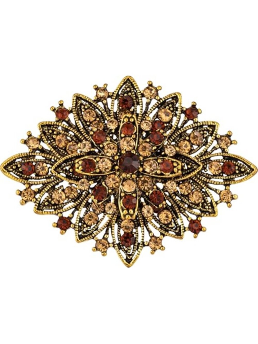 Vintage Art Deco Crystal Rhinestone Brooch Pin for Women